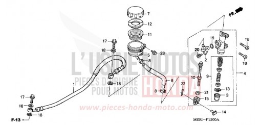 MAITRE-CYLINDRE FREIN AR. CYLINDRE (CBF600S/N) CBF600S5 de 2005